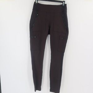 Athleta Womens Full Length Workout Leggings Size 6 Many Zip Pockets